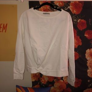 All saints knotted white sweater